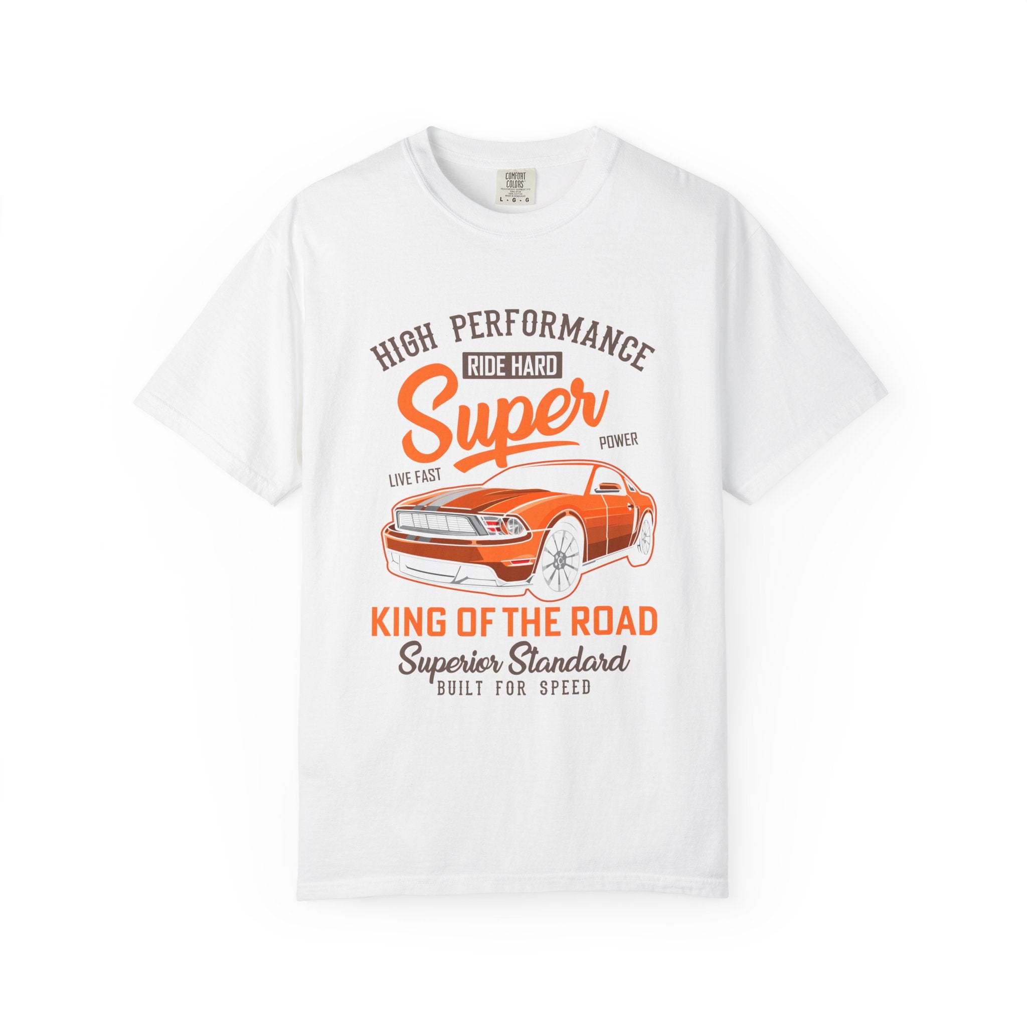 King of the Road T-Shirt - Unisex Garment-Dyed Tee for Car Enthusiasts
